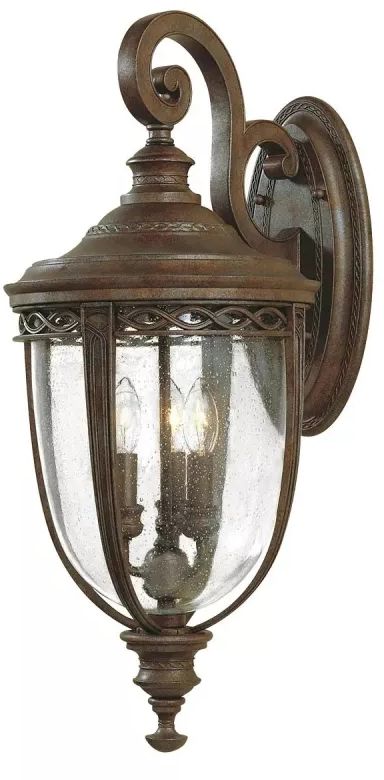 Elstead Lighting English Bridle lampada da parete per esterni 3x60 W marrone FE-EB2-L-BRB