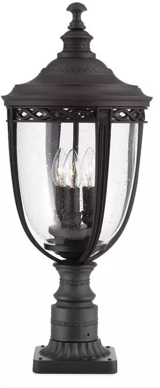 Elstead Lighting English Bridle lampada da parete per esterni 3x60 W nero FE-EB3-L-BLK