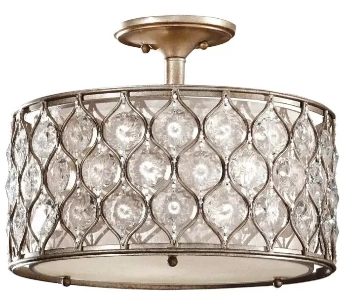 Elstead Lighting Lucia lampada da soffitto 3x60 W argento FE-LUCIA-SF