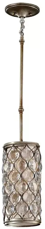 Elstead Lighting Lucia lampada sospesa 1x60 W argento FE-LUCIA-P-D
