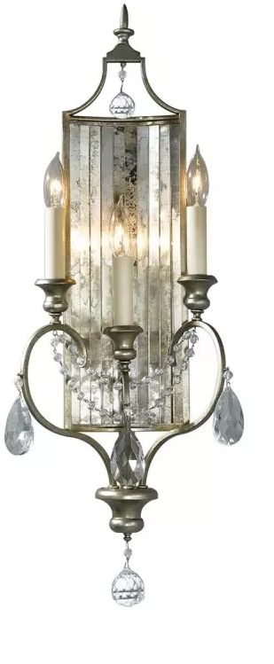 Elstead Lighting Gianna lampada da parete 3x60 W argento FE-GIANNA3W