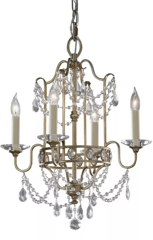 Elstead Lighting Gianna lampada sospesa 4x60 W argento FE-GIANNA4