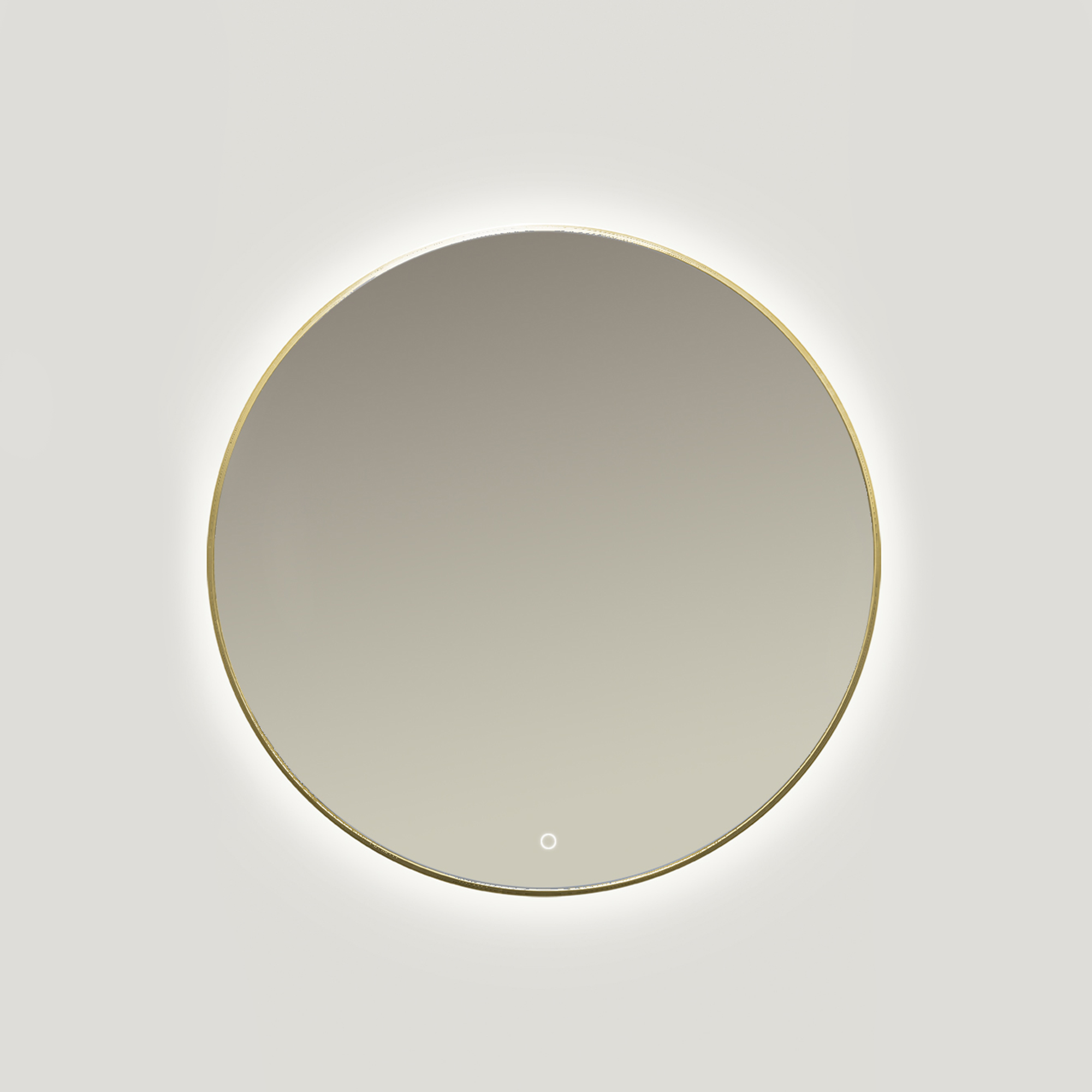 Ars Longa Lumio specchio 80x80 cm rotonda con illuminazione oro LED-LUMIO80-Z