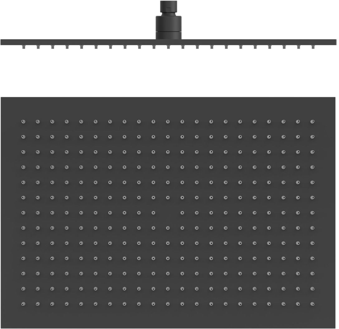 Tres Selection soffione doccia 45x31.5 cm rettangolare nero 29963203NM