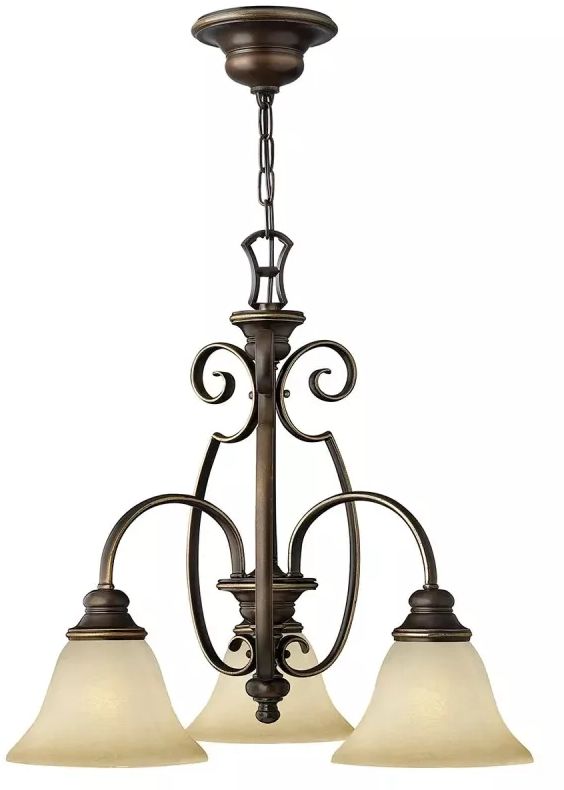 Elstead Lighting Cello lampada sospesa 3x60 W marrone HK-CELLO3