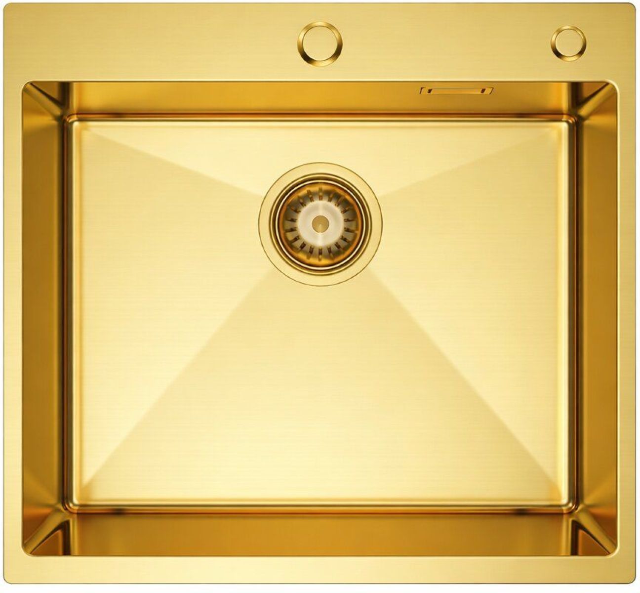 Ruvetti Masivo lavello in acciaio 50x50 cm oro 5002M_PVD_GOLD50_W