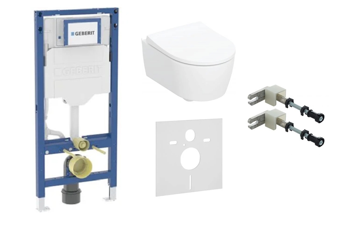 Set vaso WC Geberit iCon 503.232.00.1, modulo di installazione Geberit Duofix 111.320.00.6, 111.815.00.1, 156.050.00.1