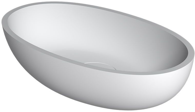 Riho Escala lavabo 55x32 cm ovale da appoggio bianco W030001105