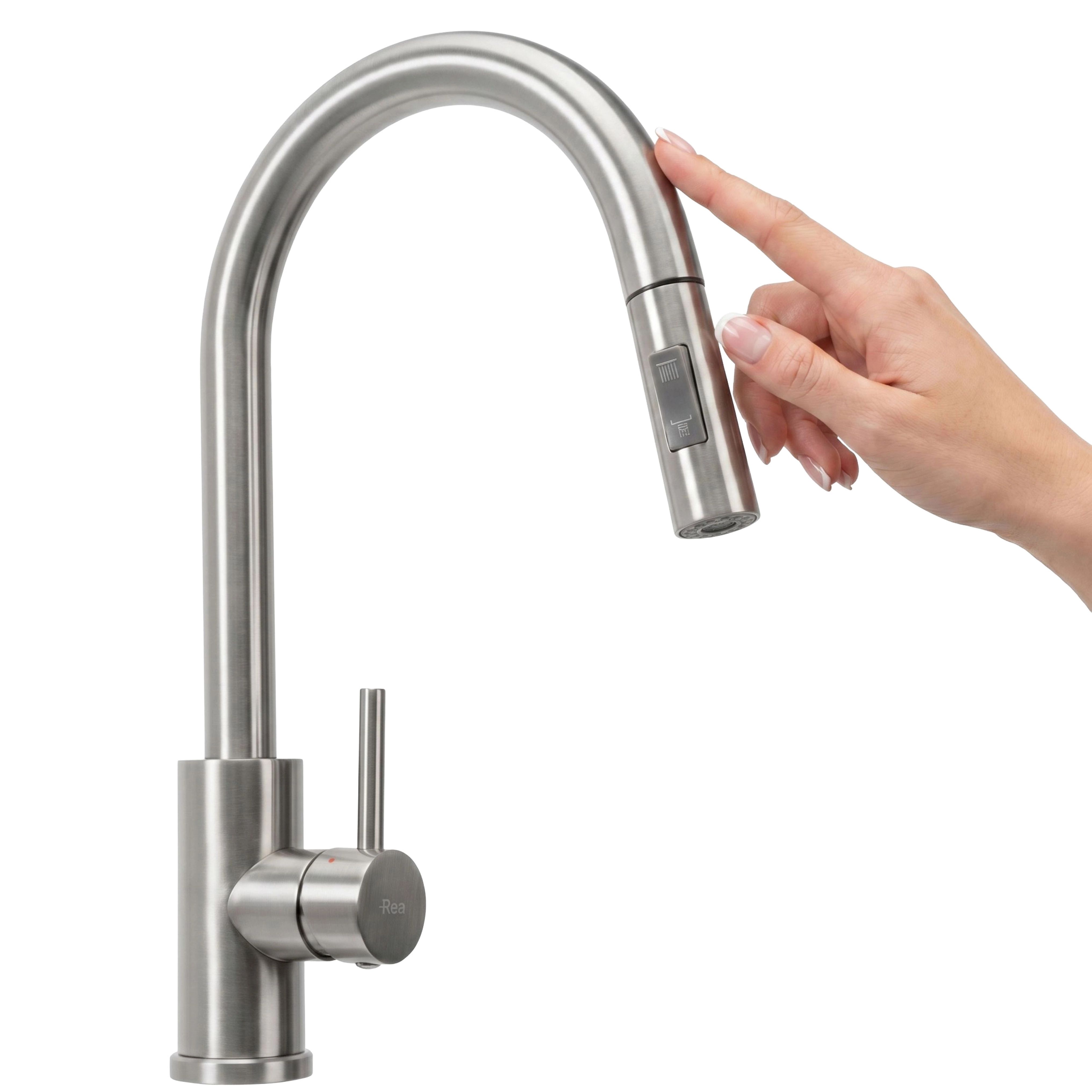 Rea Fresh Touch rubinetto da cucina verticale nichel REA-B6735