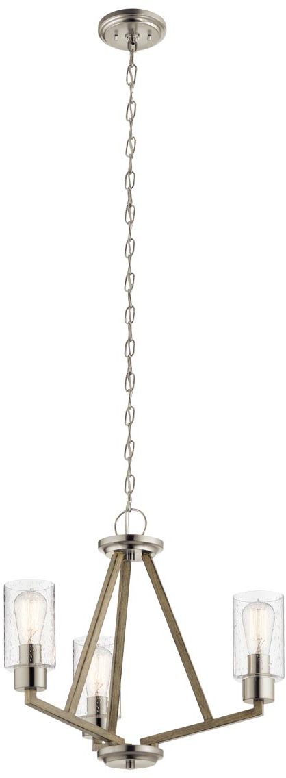 Elstead Lighting Deryn lampada sospesa 3x60 W grigio/cenere KL-DERYN3-DAG