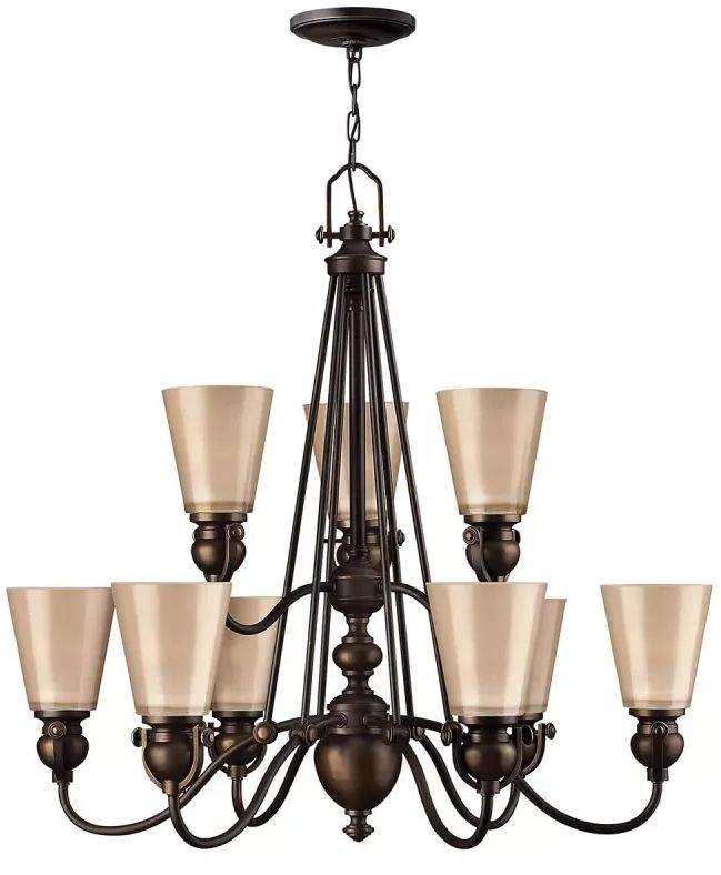 Elstead Lighting Mayflower lampada sospesa x60 W marrone HK-MAYFLOWER9