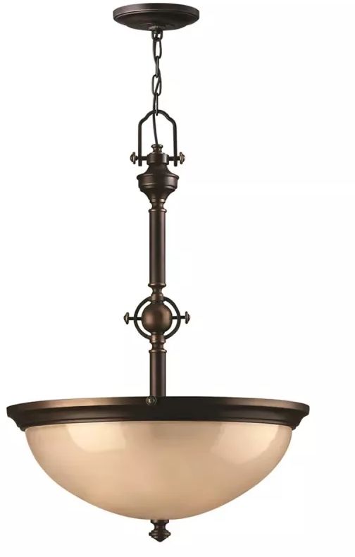 Elstead Lighting Mayflower lampada sospesa 3x60 W marrone HK-MAYFLOWER-P-C