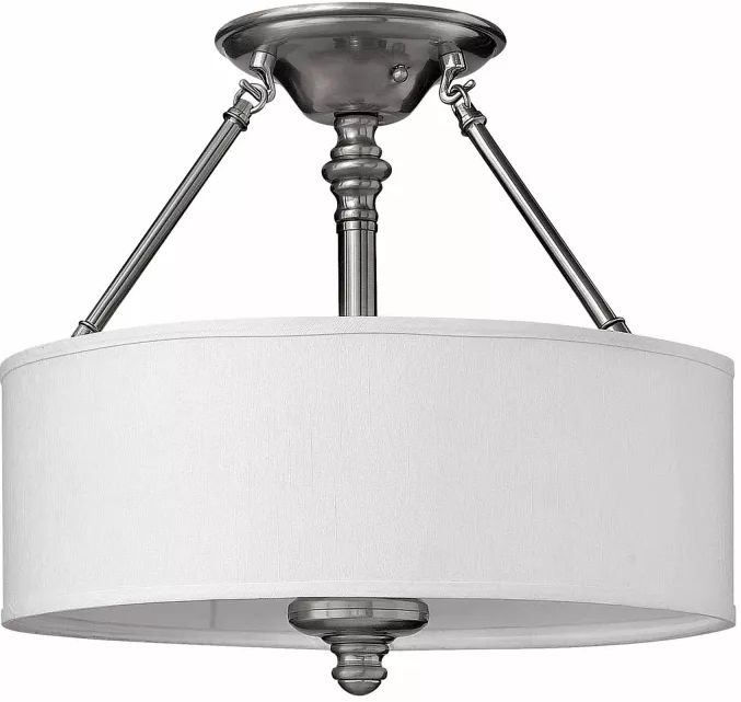 Elstead Lighting Sussex lampada da soffitto 3x60 W nichel HK-SUSSEX-SF