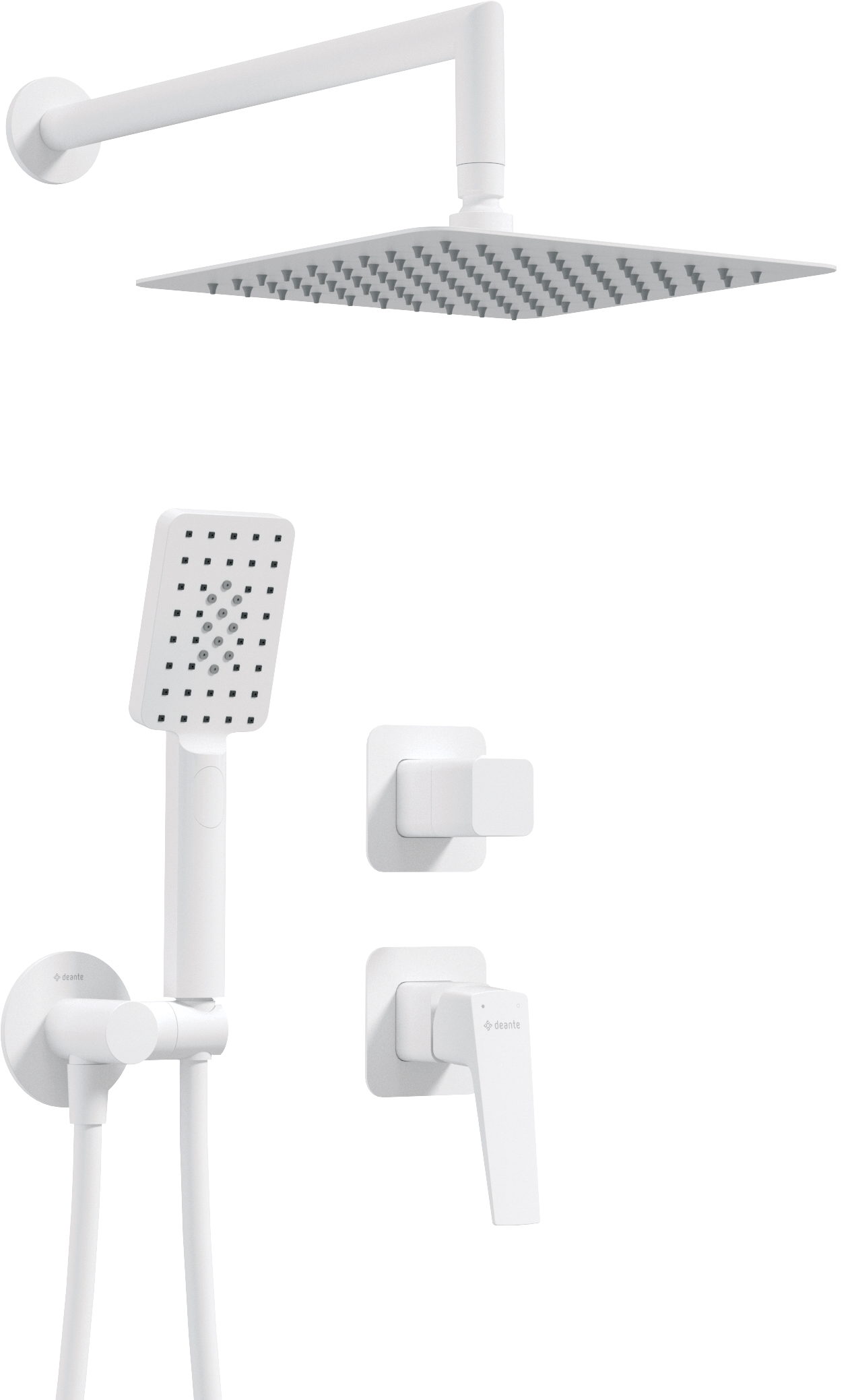 Deante Blur set doccia da incasso con soffione bianco NQL_A9YK