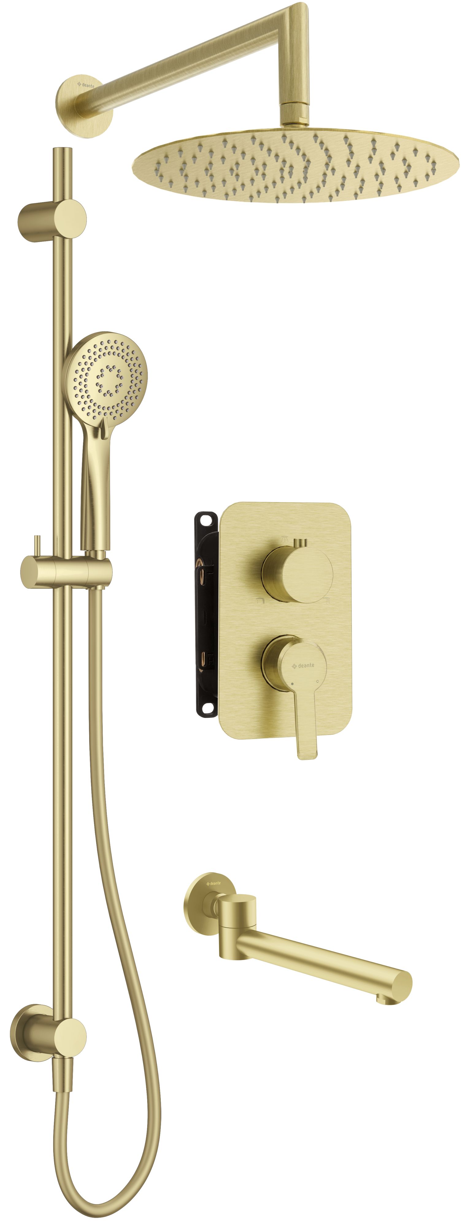 Deante Arnika set doccia da incasso con soffione oro BXY_WRQAM