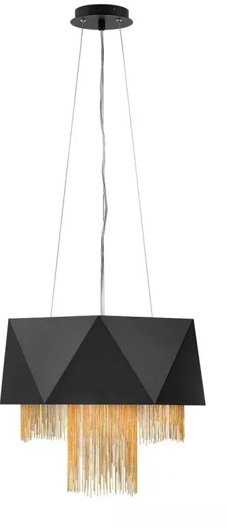 Elstead Lighting Zuma lampada sospesa 6x60 W nero-oro HK-ZUMA6-SBG