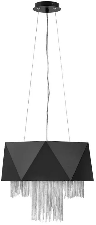 Elstead Lighting Zuma lampada sospesa 6x60 W nero-argento HK-ZUMA6-SBS