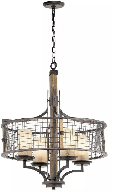 Elstead Lighting Ahrendale lampada sospesa 4x60 W marrone KL-AHRENDALE4