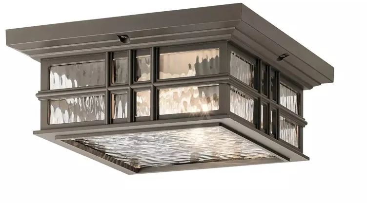 Elstead Lighting Beacon Square lampada da soffitto per esterni 2x60 W marrone KL-BEACON-SQUARE-F-OZ