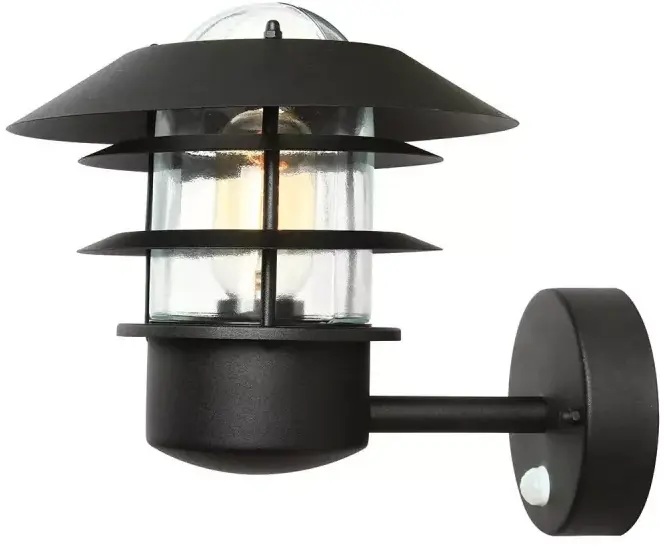 Elstead Lighting Helsingor lampada da parete per esterni 1x60 W nero HELSINGOR-PIR-BK