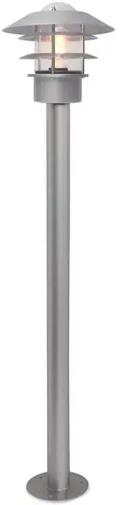 Elstead Lighting Helsingor lampada da terra per esterni 1x60 W argento HELSINGOR-BOL-SL