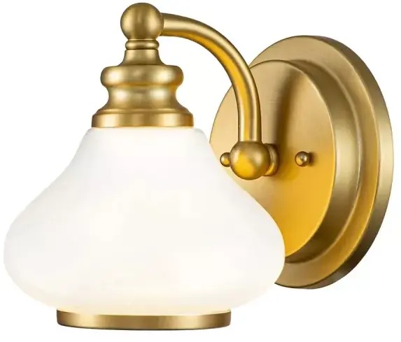 Elstead Lighting Ainsley lampada da parete 1x3 W ottone HK-AINSLEY1-BATH-BB
