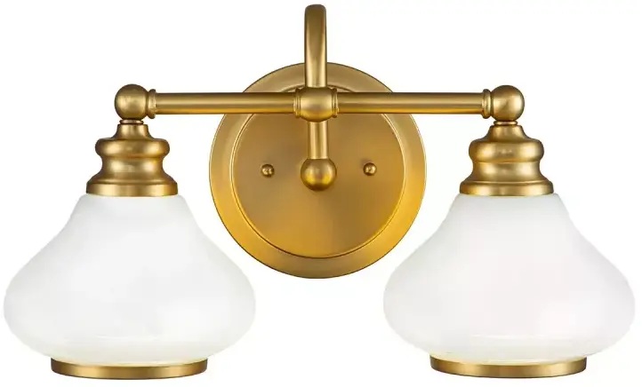 Elstead Lighting Ainsley lampada da parete 2x3 W ottone HK-AINSLEY2-BATH-BB