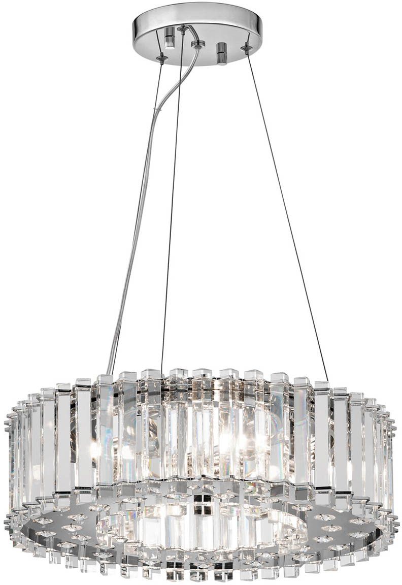 Elstead Lighting Crystal Skye lampada sospesa 6x3 W cromo KL-CRYSTAL-SKYE-P-A
