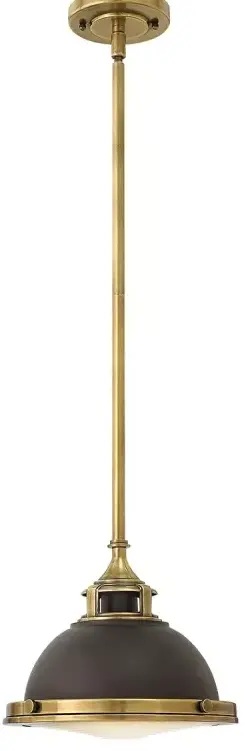 Elstead Lighting Amelia lampada sospesa 1x60 W marrone HK-AMELIA-P-S-RB