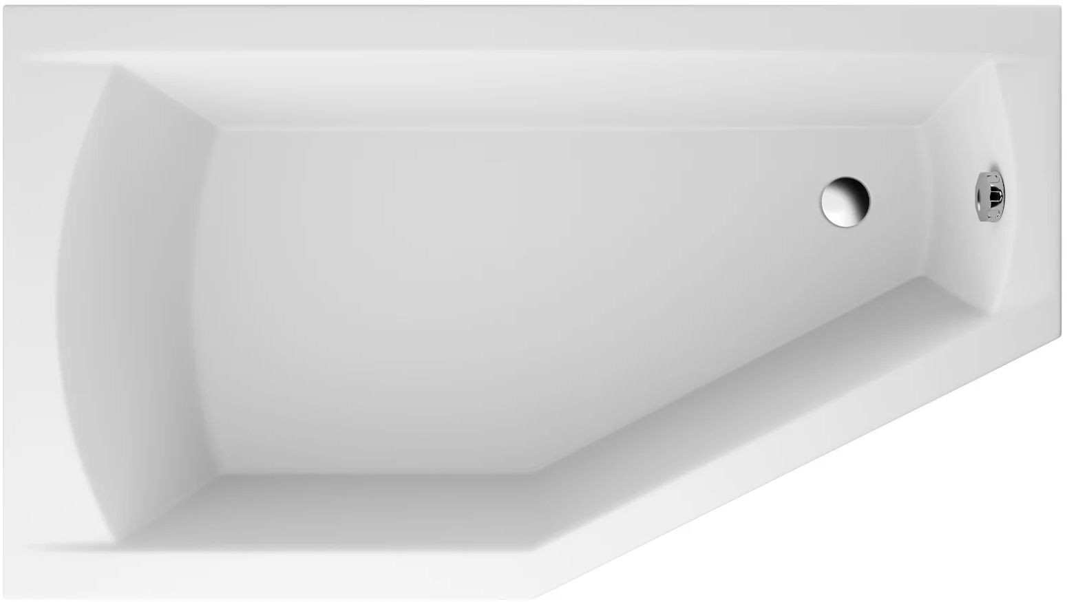 Polimat Selena vasca da bagno angolare 140x90 cm sinistra bianco 00570