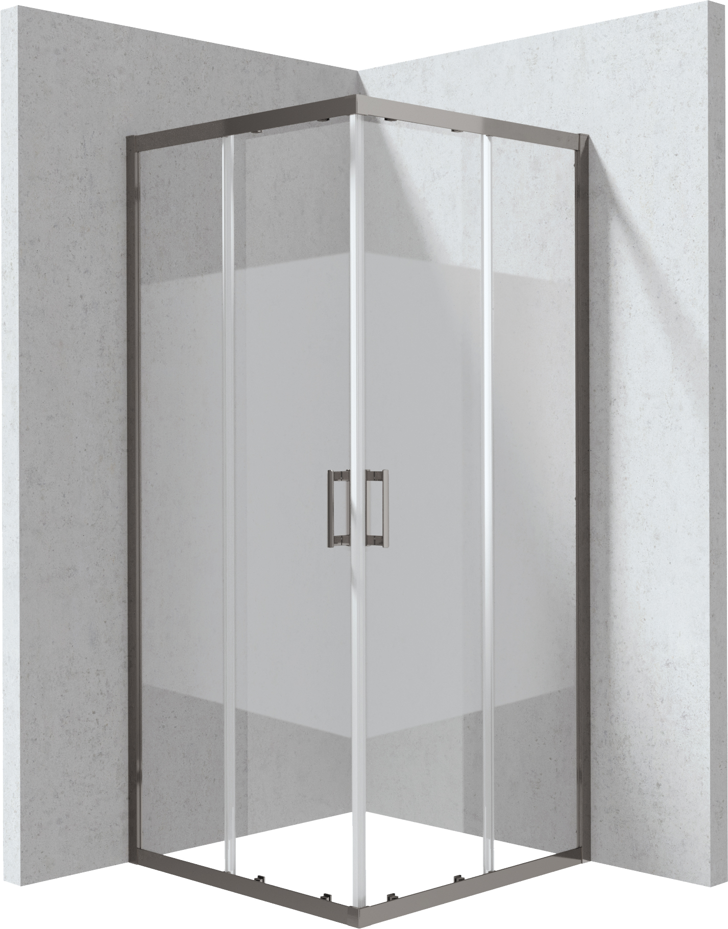 Deante Funkia Evo box doccia 90x90 cm quadrato grafite opaca/vetro con motivo KYC_DE99P