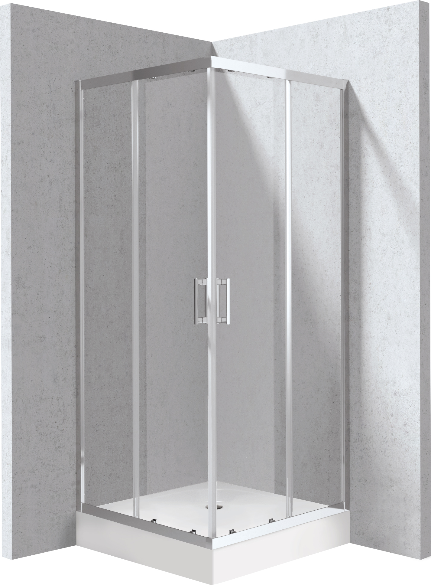 Deante Funkia Evo box doccia con piatto doccia 80x80 cm quadrato cromo lucida/vetro trasparente KYCZ0088P
