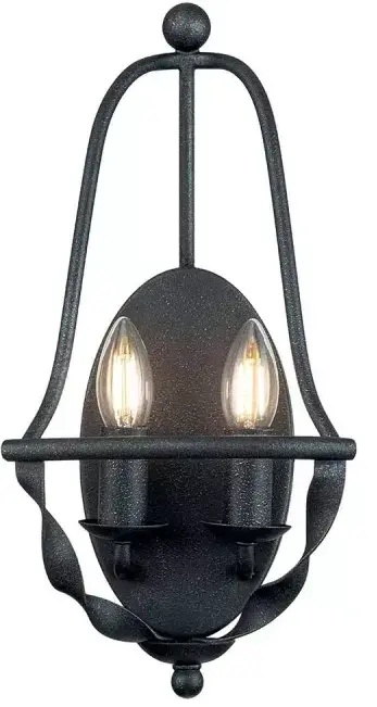 Elstead Lighting Bradbury lampada da parete 2x40 W QZ-BRADBURY2-GK