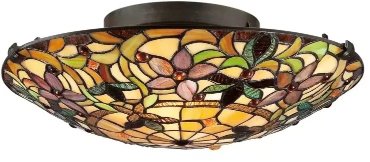 Elstead Lighting Kami lampada da soffitto 2x60 W marrone QZ-KAMI-F