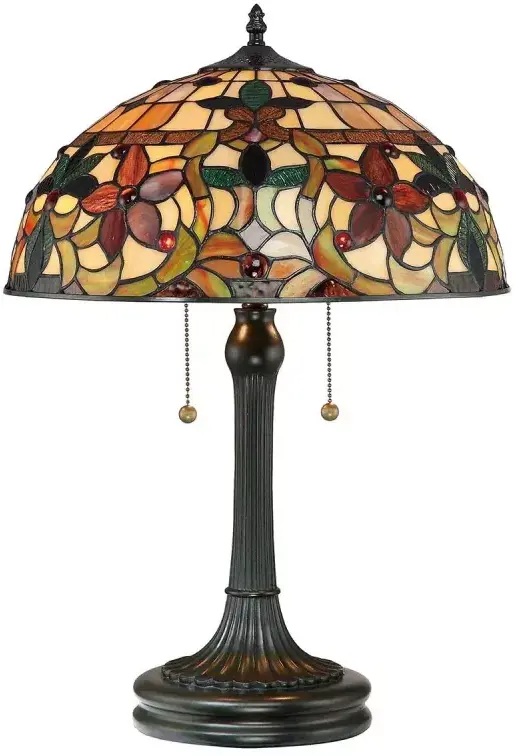 Elstead Lighting Kami lampada da tavolo 2x60 W marrone QZ-KAMI-TL