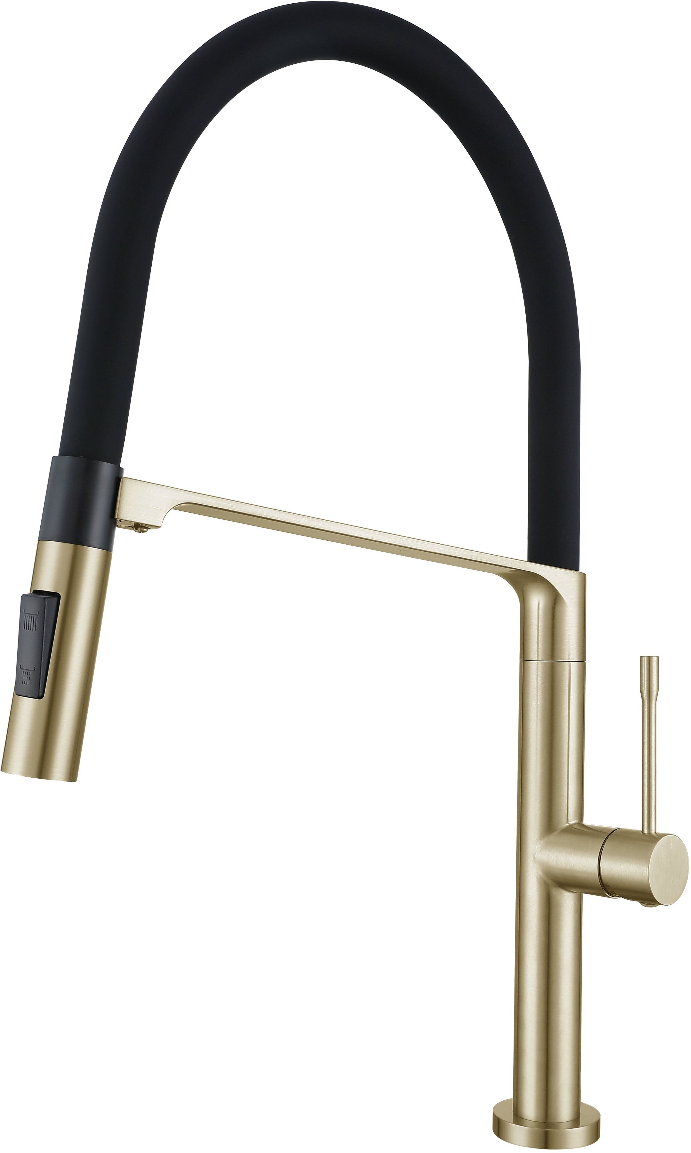 Ruvetti Azula rubinetto da cucina verticale nero-oro/oro antico 1011PVD-CHBC