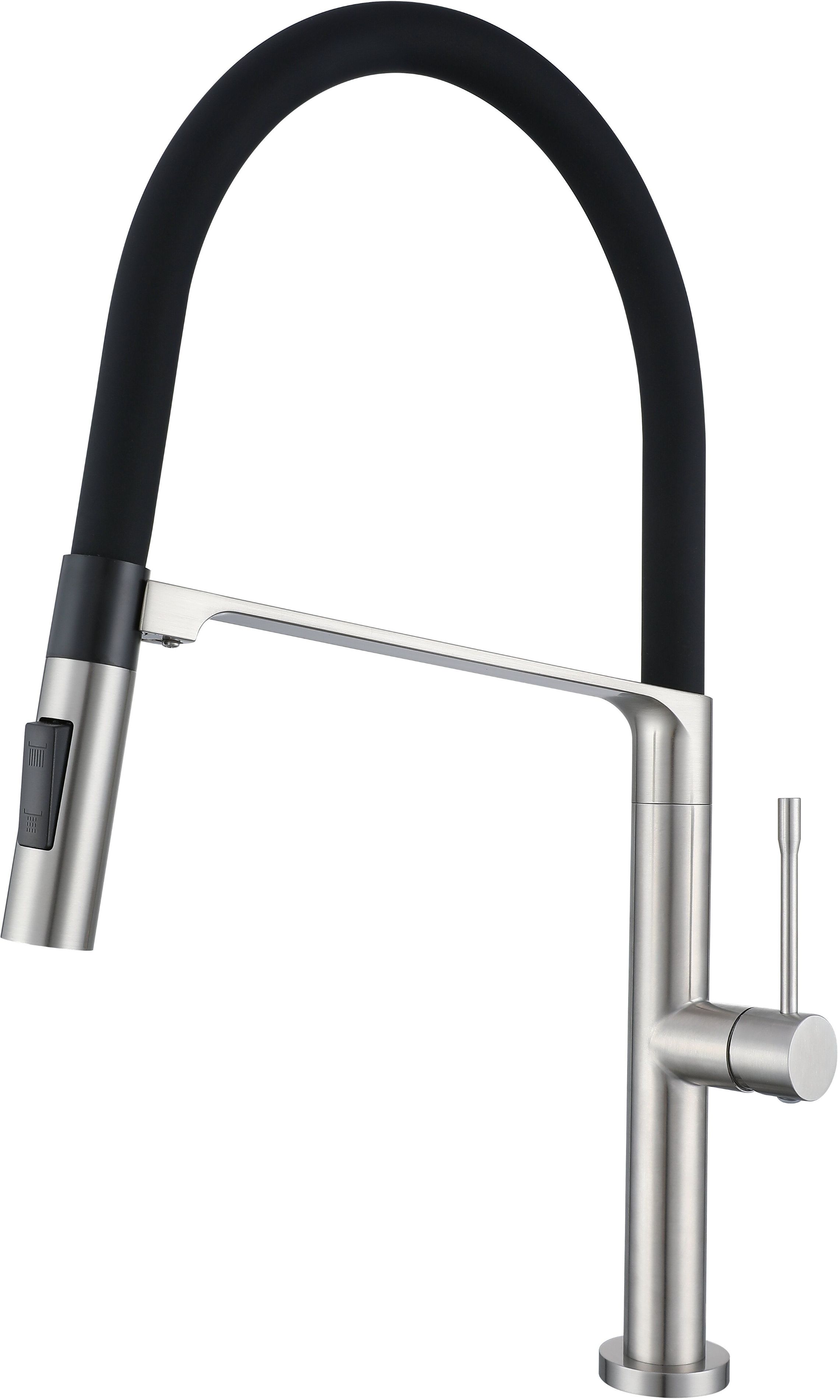 Ruvetti Azula rubinetto da cucina verticale acciaio inossidabile-nero 1011BS