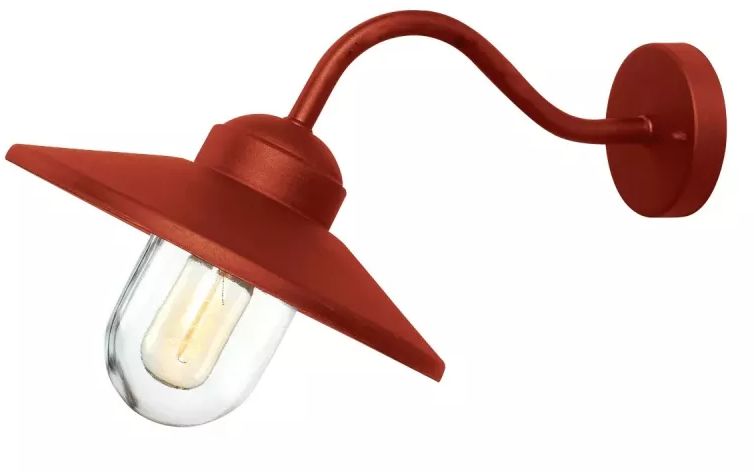 Elstead Lighting Klampenborg lampada da parete per esterni 1x60 W rosso KLAMPENBORG-OXR