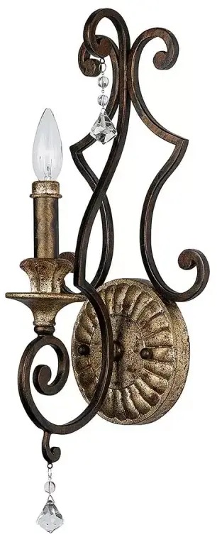 Elstead Lighting Marquette lampada da parete 1x60 W marrone QZ-MARQUETTE1