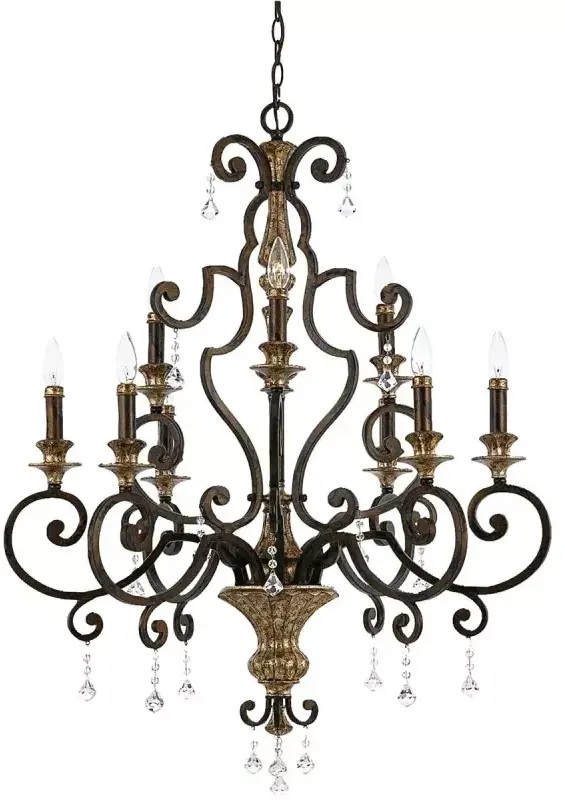 Elstead Lighting Marquette lampada sospesa x60 W marrone QZ-MARQUETTE9
