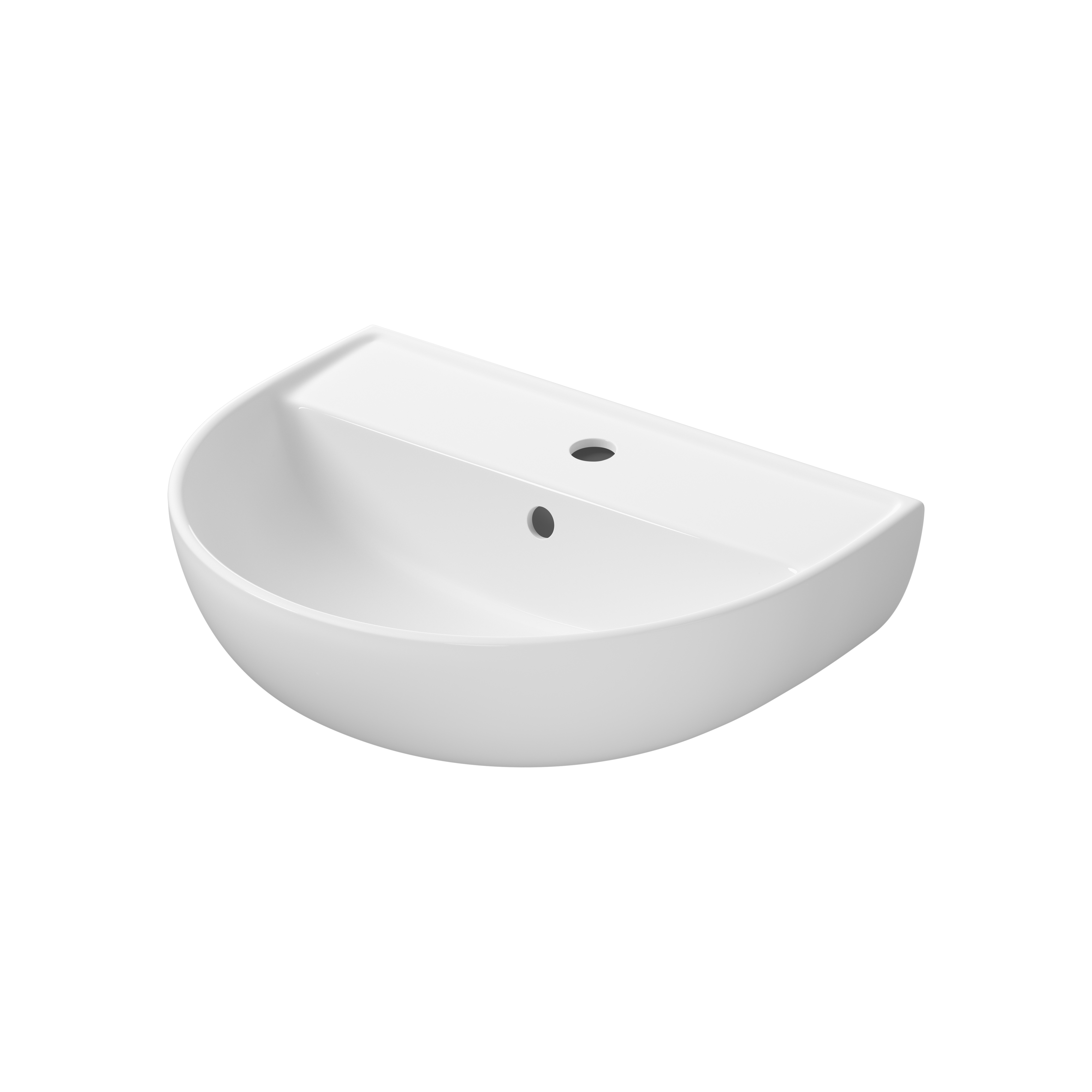Cersanit Ovida lavabo 50.5x40 cm semicircolare a parete bianco lucida K36-031