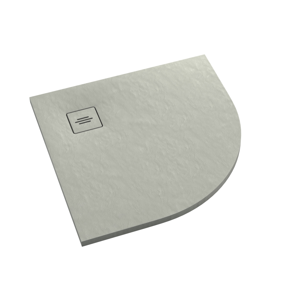 Schedline Protos Cement Stone piatto doccia semicircolare 90x90 cm cemento 3SP.P1O-9090/CT/ST-M1/CT/ST