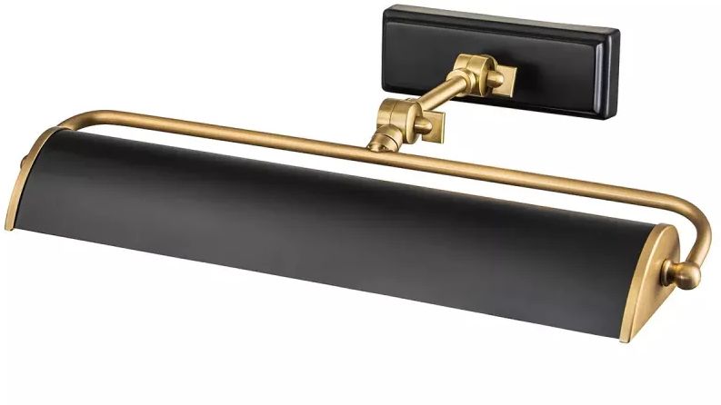 Elstead Lighting Winchfield lampada da parete 2x40 W nero-ottone WINCHFIELD-PLM-AB-OAK