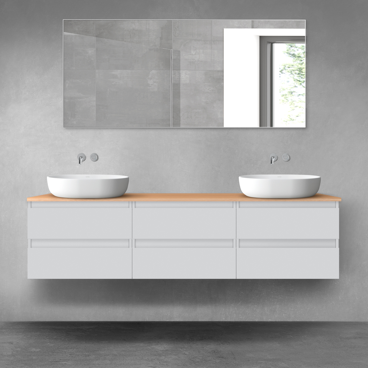 Set armadietto Oltens Vernal 60000700, piano sopra armadietto Oltens Vernal 63021060