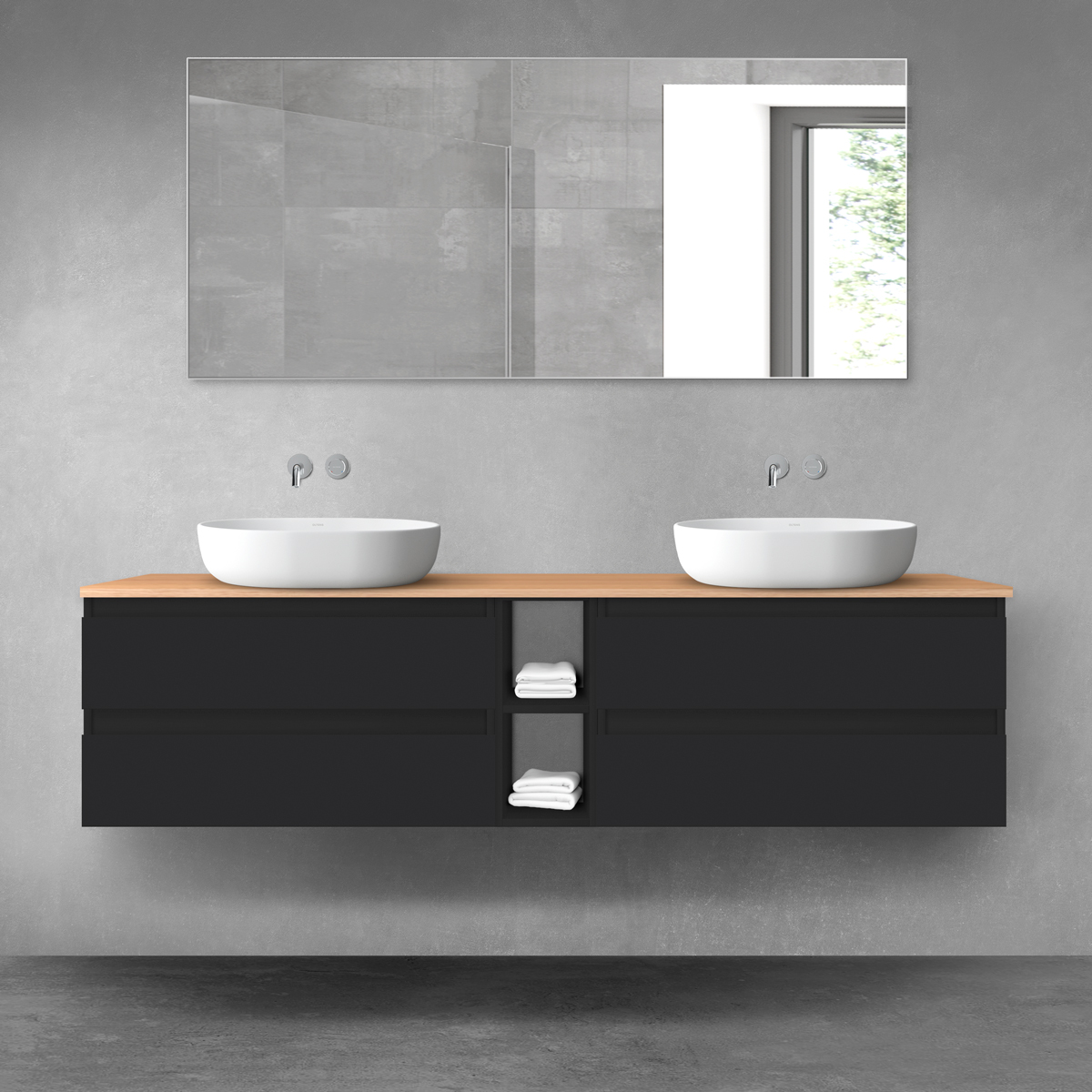 Set armadietto Oltens Vernal 60001300, piano sopra armadietto Oltens Vernal 63021060, 60021300