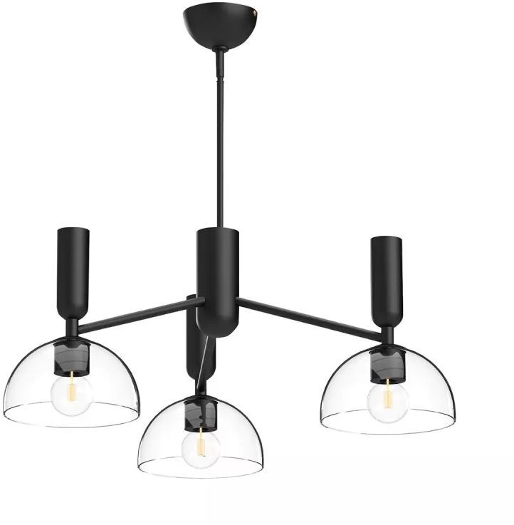 Elstead Lighting Jude lampada da soffitto 3x60 W nero ALM-JUDE3-MB-CL