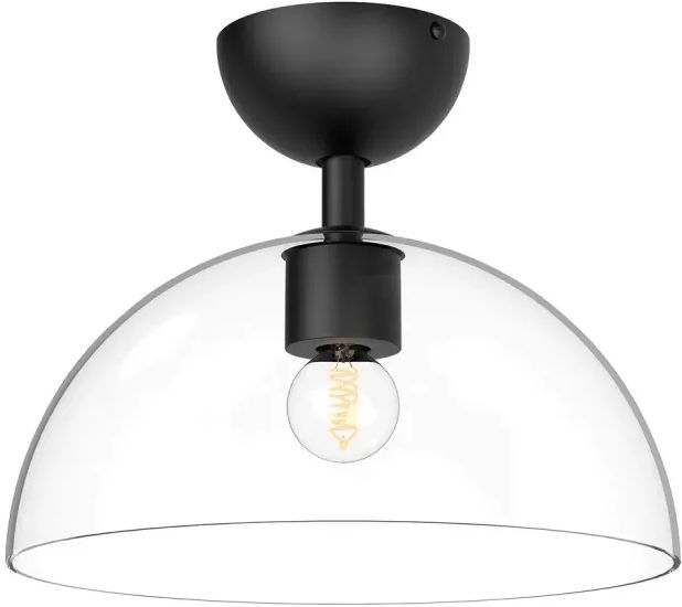 Elstead Lighting Jude lampada da soffitto 1x30 W nero ALM-JUDE-SF-MB-CL