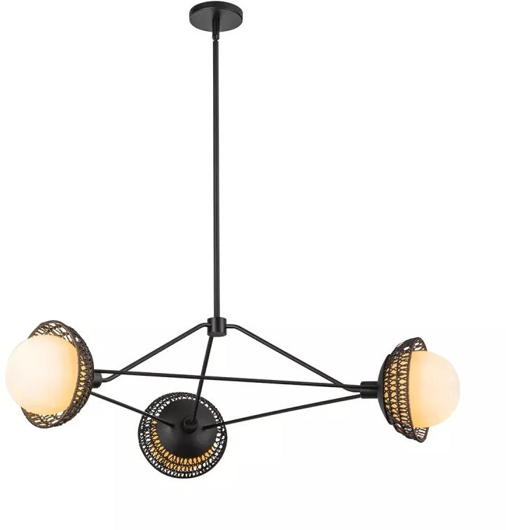 Elstead Lighting Perth lampada sospesa 3x60 W nero ALM-PERTH3-BK
