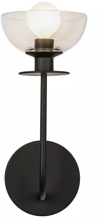 Elstead Lighting Sylvia lampada da parete 1x40 W nero ALM-SYLVIA-1WB-BK-CL