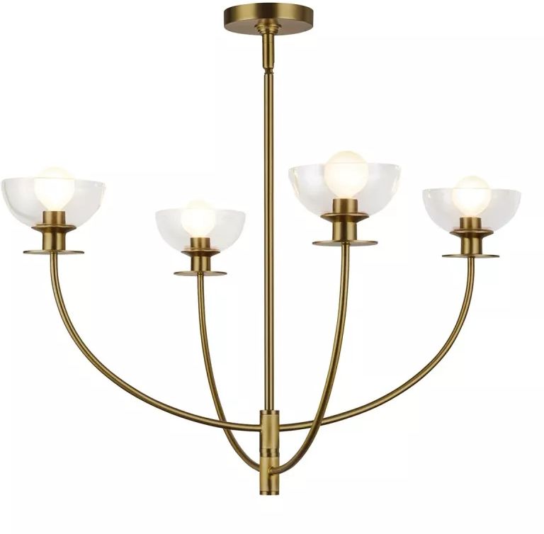 Elstead Lighting Sylvia lampada da soffitto 4x40 W oro ALM-SYLVIA4-BG-CL